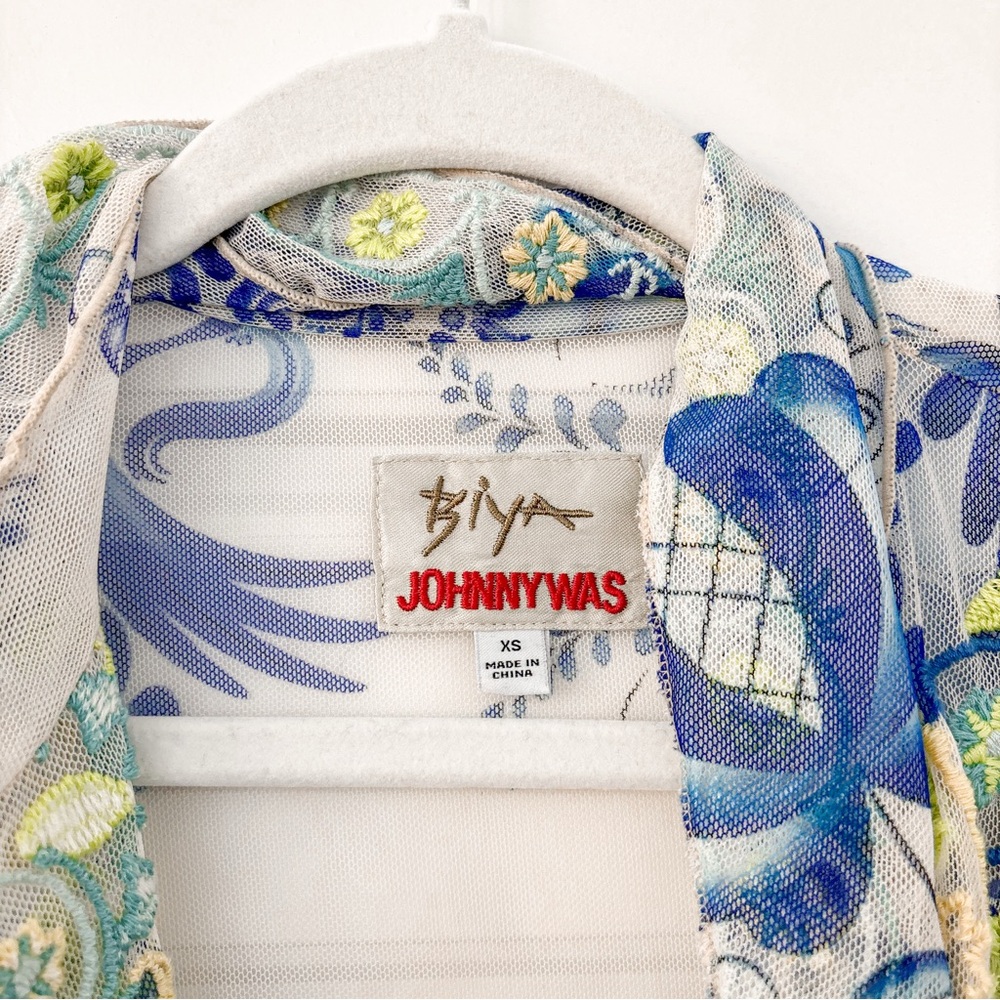 Johnny Was BIYA MAZZY BUTTON DOWN RUFFLE BLOUSE - Picture 5 of 9